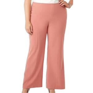 Roz & Ali Trousers Secret Agent High Rise Pants Rose Pink Women’s Plus Size 16